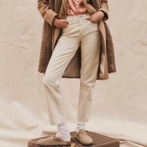 J. Crew Slouchy Boyfriend High Waisted Jean Ecru White Rigid Denim NWT 24